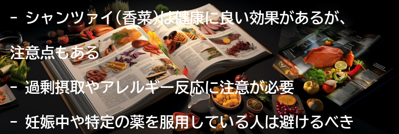 シャンツァイ(香菜)の注意点と副作用の要点まとめ